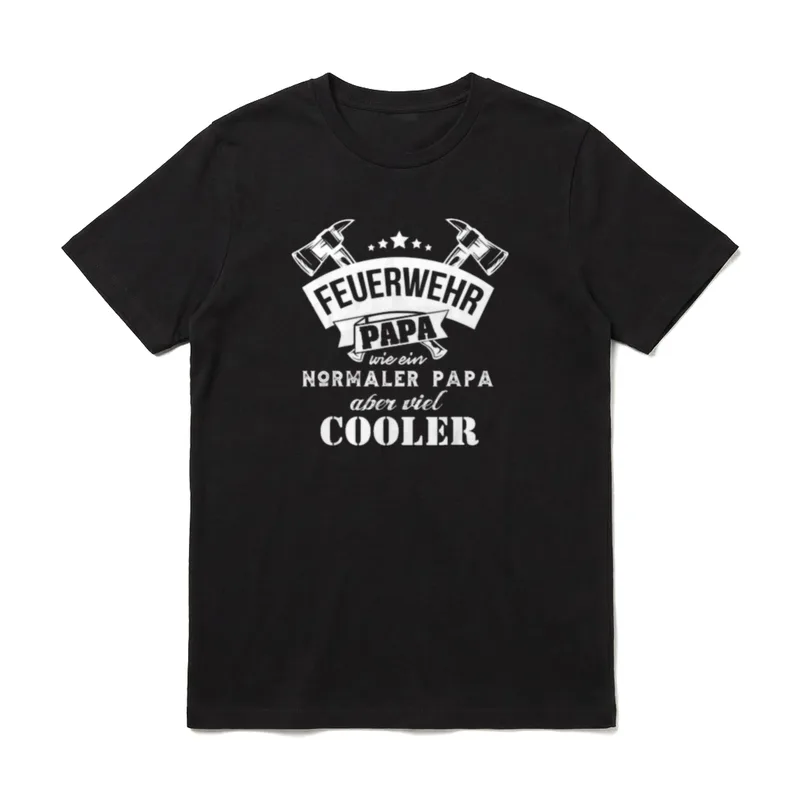 Feuerwehr Papa wie T-Shirt – Klassisches T-Shirt in Schwarz