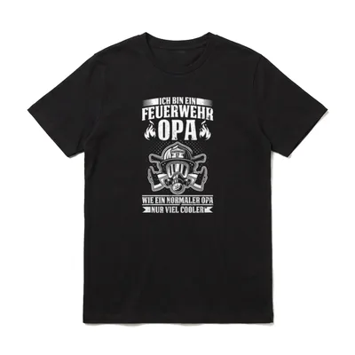 Feuerwehr Opa Großvater Feuerwehrmann T-Shirt – Klassisches T-Shirt in Schwarz