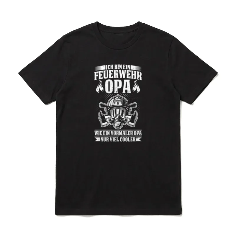 Feuerwehr Opa Großvater Feuerwehrmann T-Shirt – Klassisches T-Shirt in Schwarz