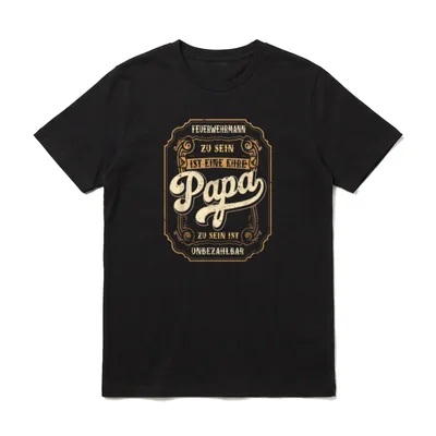 Feuerwehrmann Papa Ehre Vatertag T-Shirt – Klassisches T-Shirt in Schwarz