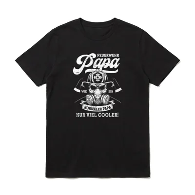 Feuerwehr Papa Feuerwehrmann Vater T-Shirt – Klassisches T-Shirt in Schwarz