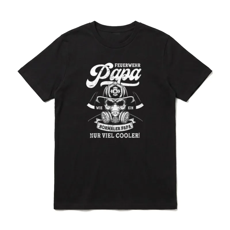 Feuerwehr Papa Feuerwehrmann Vater T-Shirt – Klassisches T-Shirt in Schwarz