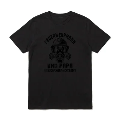 Feuerwehrmann Und Papa Freiwillige T-Shirt – Klassisches T-Shirt in Schwarz