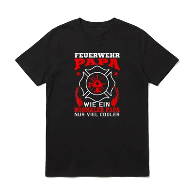 Feuerwehrspruch Vatertag Feuerwehrmann Papa T-Shirt – Klassisches T-Shirt in Schwarz