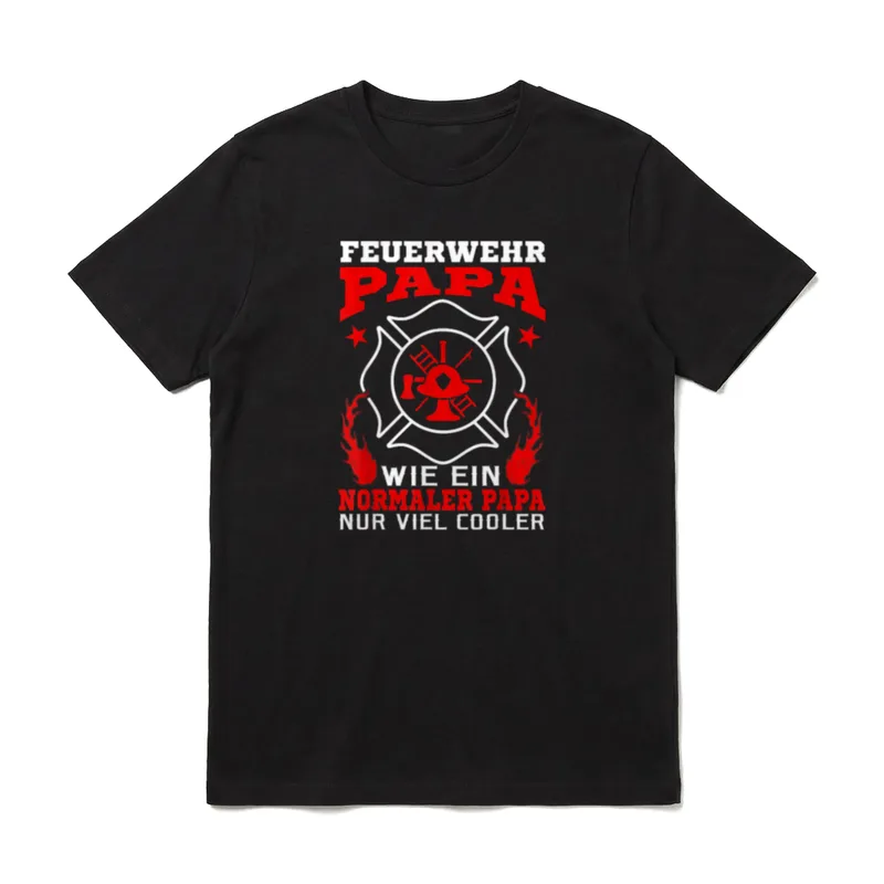 Feuerwehrspruch Vatertag Feuerwehrmann Papa T-Shirt – Klassisches T-Shirt in Schwarz