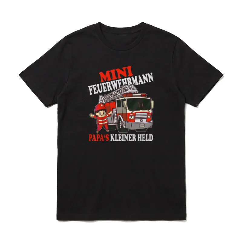 Mini Feuerwehrmann Papas kleiner T-Shirt – Klassisches T-Shirt in Schwarz