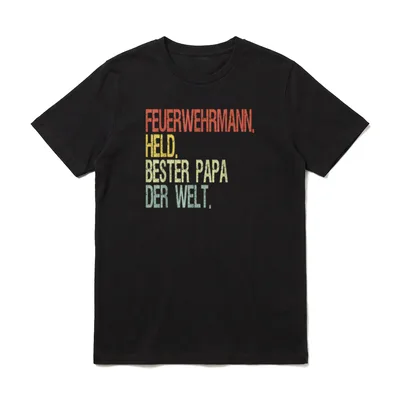 Feuerwehrmann Papa T-Shirt – Klassisches T-Shirt in Schwarz