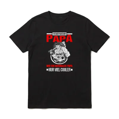 Feuerwehr Papa Wie T-Shirt – Klassisches T-Shirt in Schwarz
