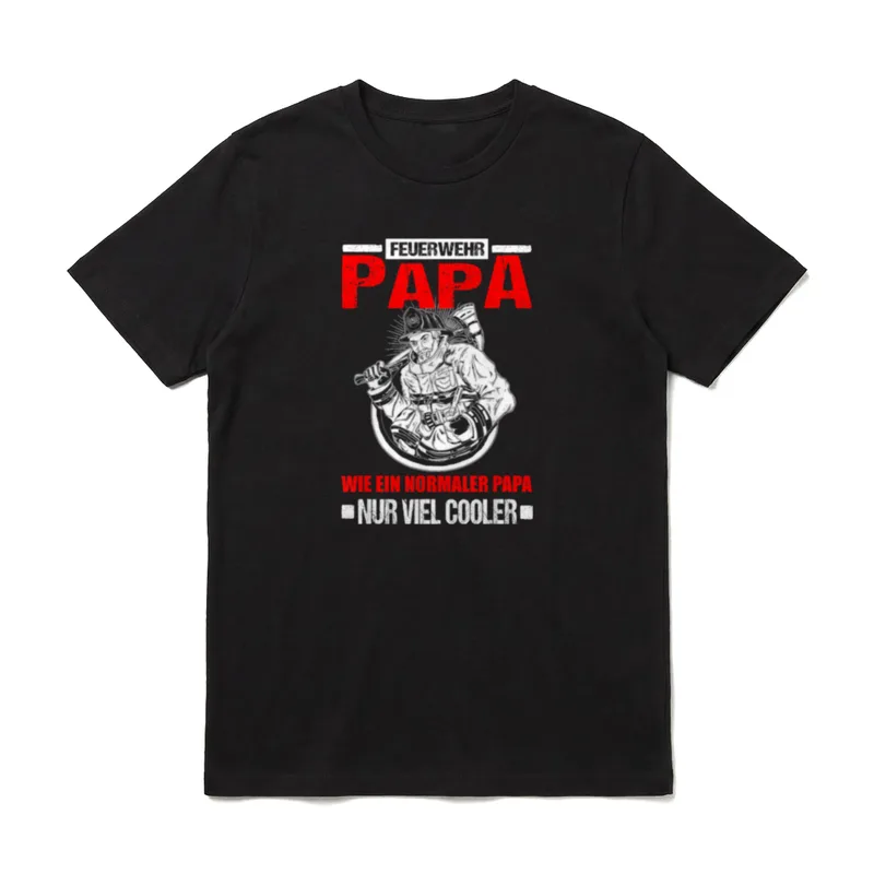 Feuerwehr Papa Wie T-Shirt – Klassisches T-Shirt in Schwarz