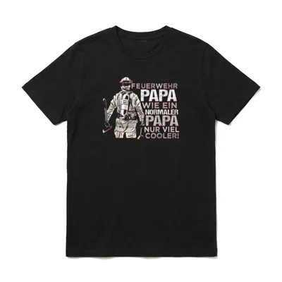 Feuerwehrmann Vatertag Lustiges Feuerwehr T-Shirt – Klassisches T-Shirt in Schwarz