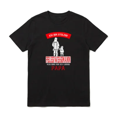 Ich bin stolzer Feuerwehrmann T-Shirt – Klassisches T-Shirt in Schwarz