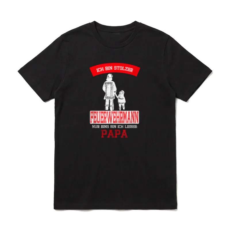 Ich bin stolzer Feuerwehrmann T-Shirt – Klassisches T-Shirt in Schwarz