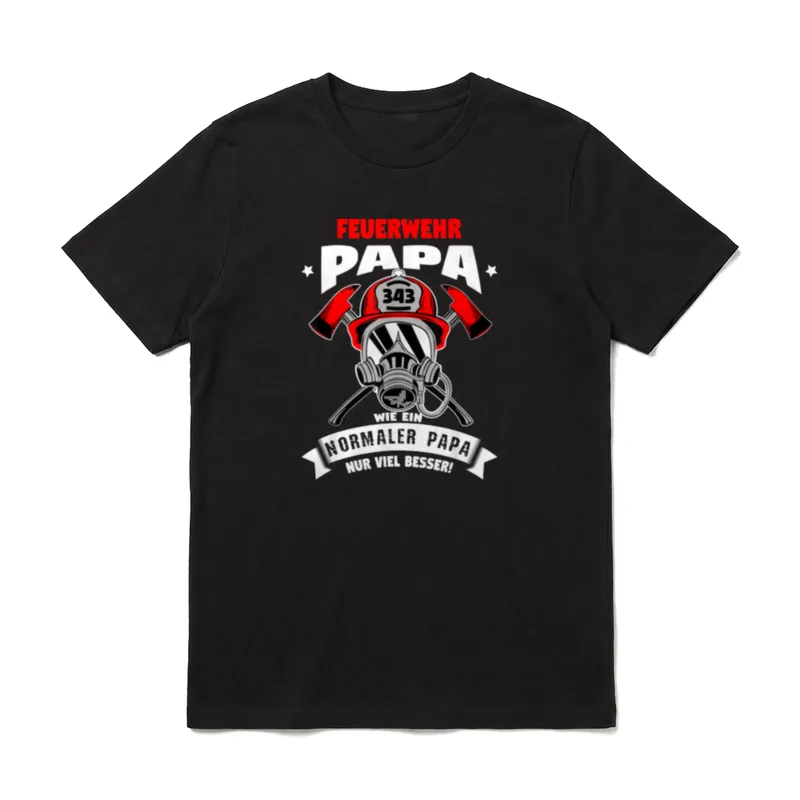 Feuerwehrmann Geburtstagsgeschenk Feuerwehr Papa T-Shirt – Klassisches T-Shirt in Schwarz
