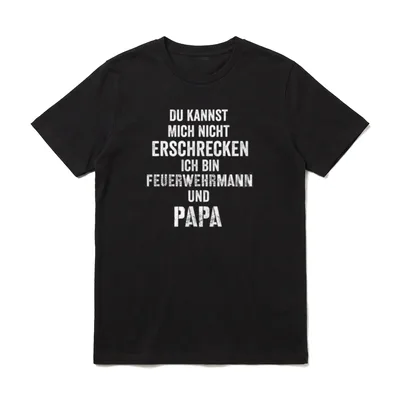 Feuerwehr Papa Lustig Spruch T-Shirt – Klassisches T-Shirt in Schwarz