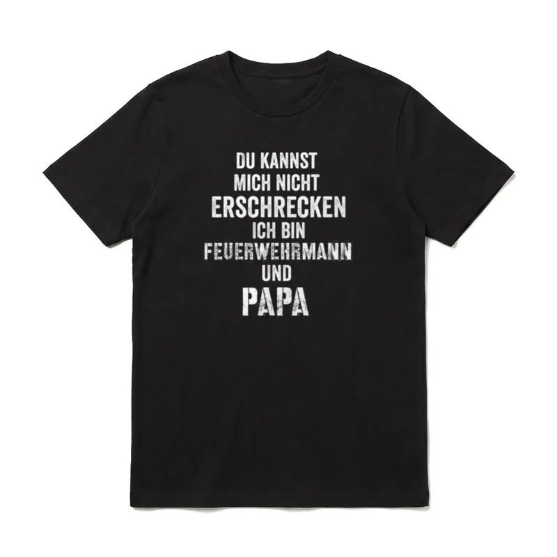Feuerwehr Papa Lustig Spruch T-Shirt – Klassisches T-Shirt in Schwarz
