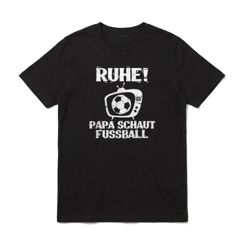 Ruhe Papa schaut Fussball Liebhaber T-Shirt – Klassisches T-Shirt in Schwarz