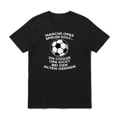 COOLER OPA ALTE FUSSBALL T-Shirt – Klassisches T-Shirt in Schwarz