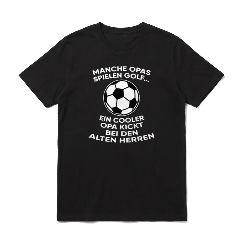 COOLER OPA ALTE FUSSBALL T-Shirt – Klassisches T-Shirt in Schwarz