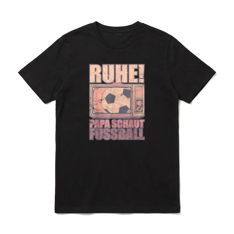 Ruhe Papa Schaut Fussball Vater T-Shirt – Klassisches T-Shirt in Schwarz