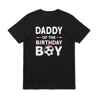 Papa des Geburtstagskindes Fußball T-Shirt – Klassisches T-Shirt in Schwarz