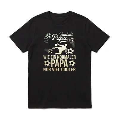 Fussballer Fussball Papa Vater Vintage T-Shirt – Klassisches T-Shirt in Schwarz