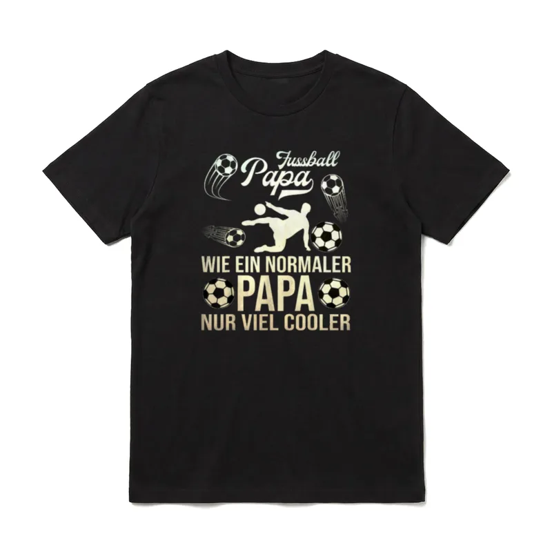 Fussballer Fussball Papa Vater Vintage T-Shirt – Klassisches T-Shirt in Schwarz