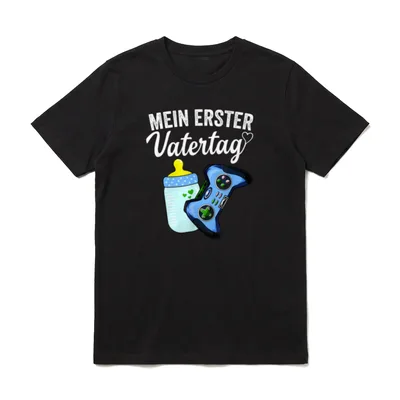 Mein erster Vatertag lustiges T-Shirt – Klassisches T-Shirt in Schwarz