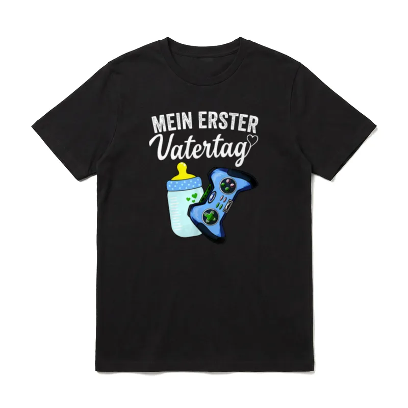 Mein erster Vatertag lustiges T-Shirt – Klassisches T-Shirt in Schwarz