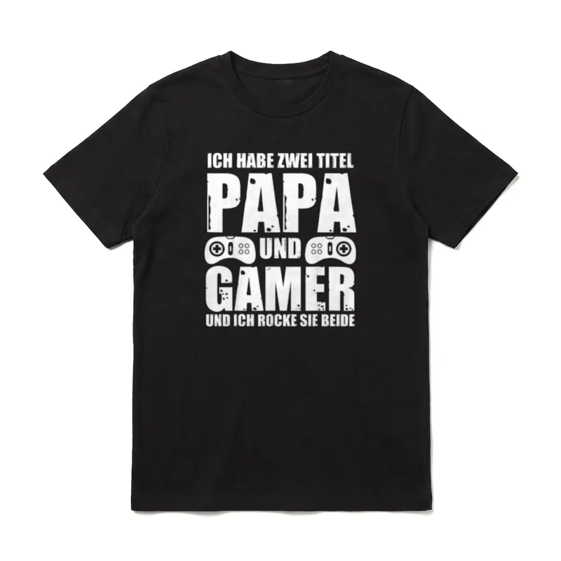 Gamer Papa Zocker Vater T-Shirt – Klassisches T-Shirt in Schwarz