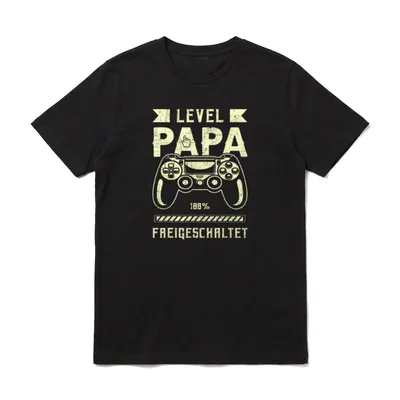 Frischgebackener Papa Gaming Level T-Shirt – Klassisches T-Shirt in Schwarz