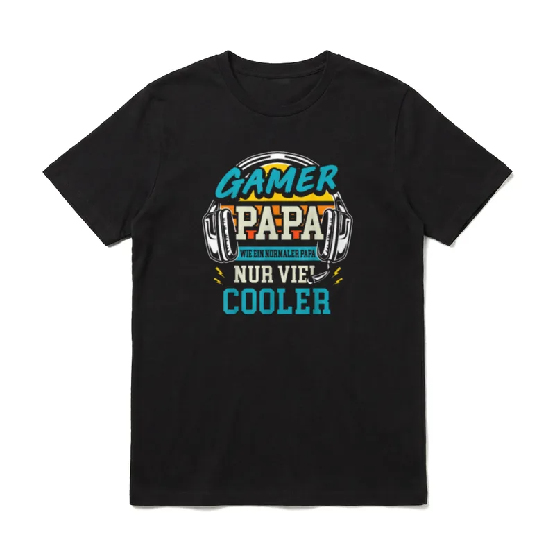 Gamer Papa Nur Cooler T-Shirt – Klassisches T-Shirt in Schwarz