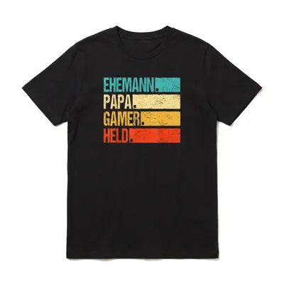 Ehemann Papa Gamer Held T-Shirt – Klassisches T-Shirt in Schwarz