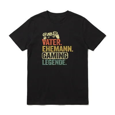Vater Ehemann Gaming Legende T-Shirt – Klassisches T-Shirt in Schwarz