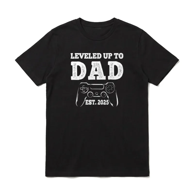 Auf Papa-Level hochgelevelt Freigeschaltet T-Shirt – Klassisches T-Shirt in Schwarz