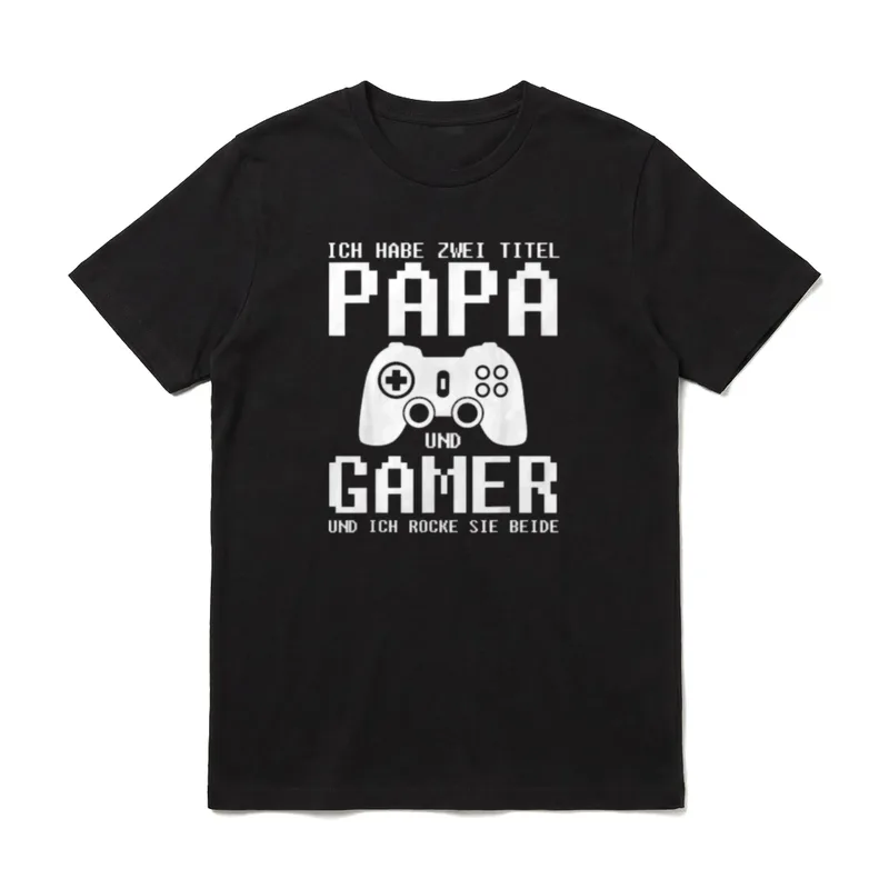 Gaming Papa Gamer Vater T-Shirt – Klassisches T-Shirt in Schwarz