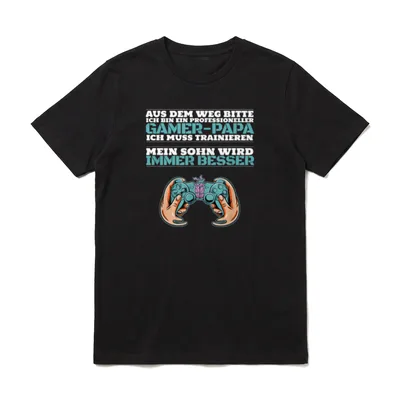 Gamer-Papa Lustiger Spruch Statement T-Shirt – Klassisches T-Shirt in Schwarz