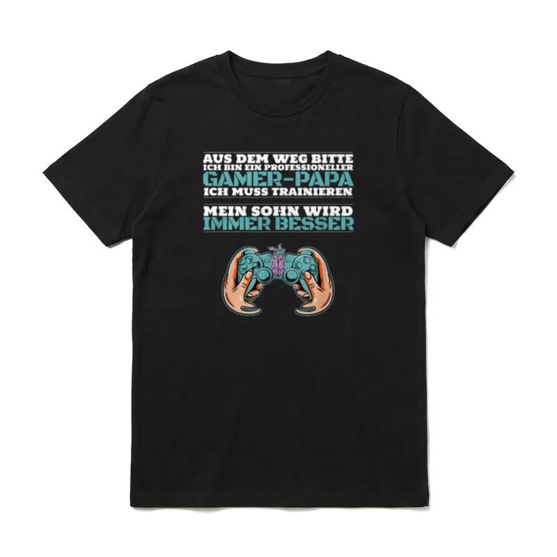 Gamer-Papa Lustiger Spruch Statement T-Shirt – Klassisches T-Shirt in Schwarz