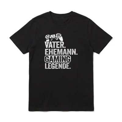 Vater Ehemann Gaming Legende Gamer T-Shirt – Klassisches T-Shirt in Schwarz