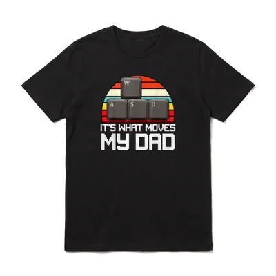 WASD Vatertag Lustiger Gaming-Gamer T-Shirt – Klassisches T-Shirt in Schwarz