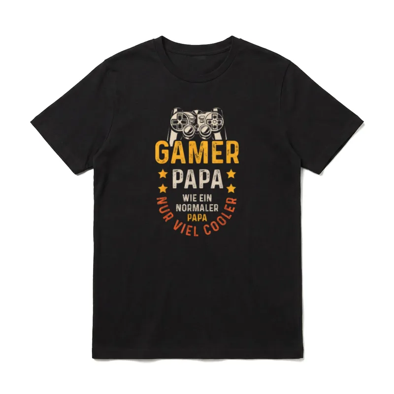 Gamer Papa Nur Cooler Zocker T-Shirt – Klassisches T-Shirt in Schwarz