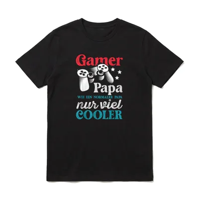 Gamer Papa Nur Cooler Gaming T-Shirt – Klassisches T-Shirt in Schwarz
