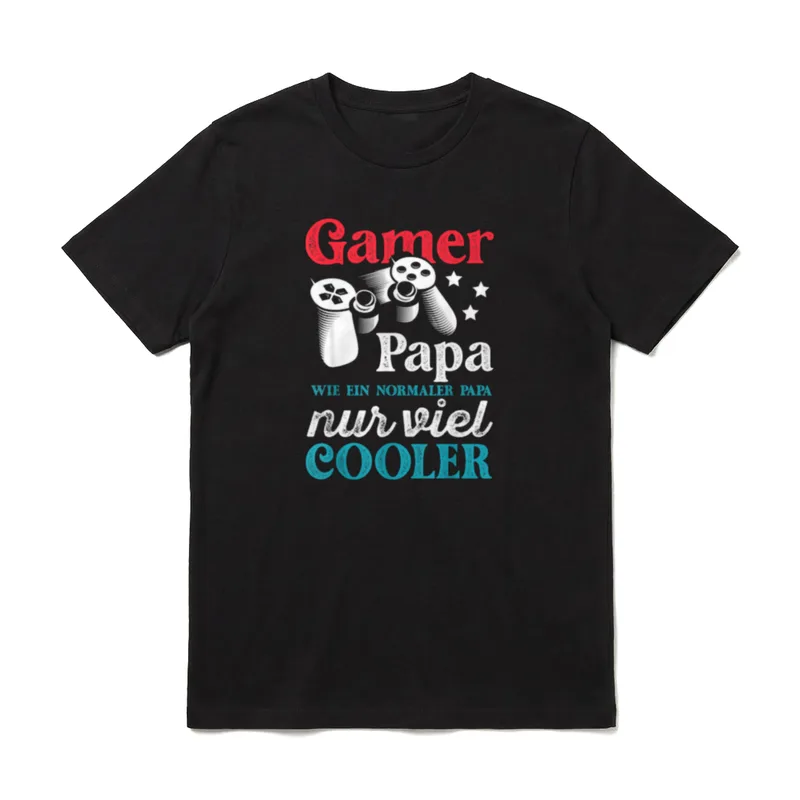 Gamer Papa Nur Cooler Gaming T-Shirt – Klassisches T-Shirt in Schwarz
