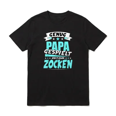 Zocker Papa Lustige Zocker T-Shirt – Klassisches T-Shirt in Schwarz
