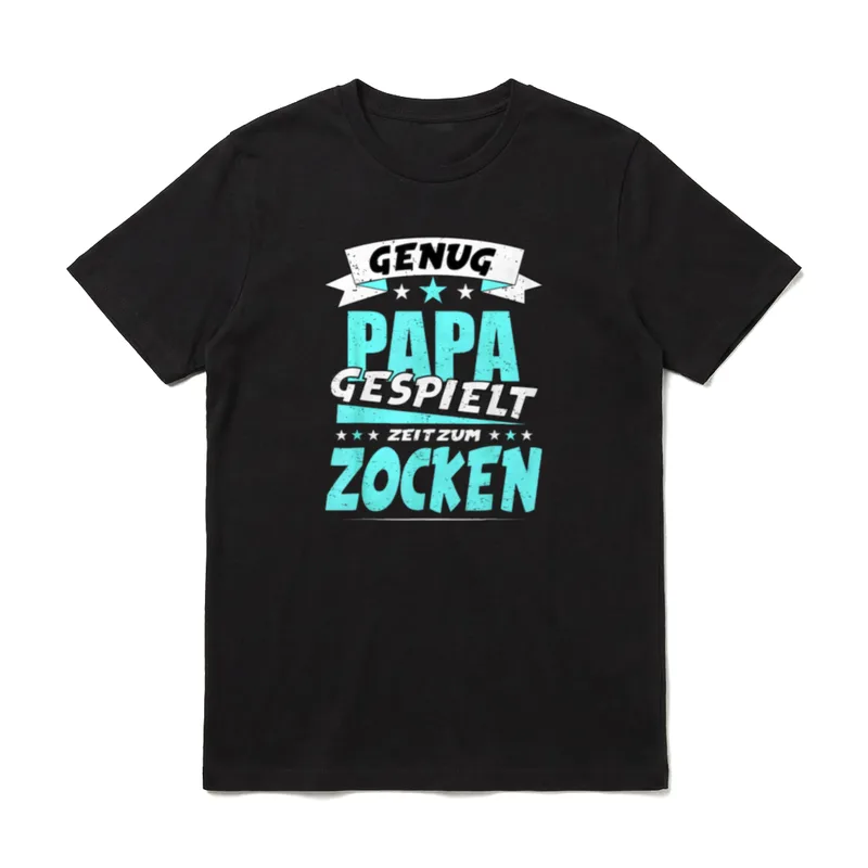 Zocker Papa Lustige Zocker T-Shirt – Klassisches T-Shirt in Schwarz