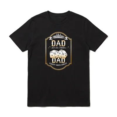 Backgammon Gamer Dad Game T-Shirt – Klassisches T-Shirt in Schwarz