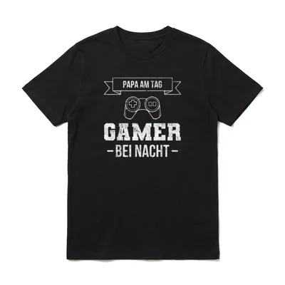 Gaming Papa Tag Gamer Nacht T-Shirt – Klassisches T-Shirt in Schwarz