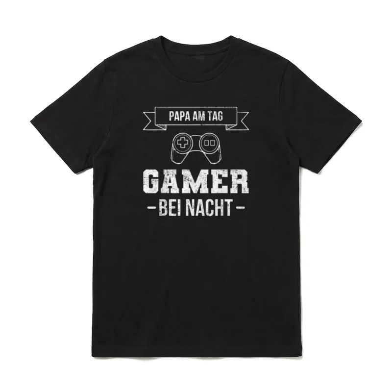 Gaming Papa Tag Gamer Nacht T-Shirt – Klassisches T-Shirt in Schwarz