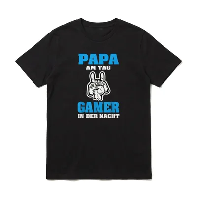 Zocken Computerspiele Dad Papa T-Shirt – Klassisches T-Shirt in Schwarz