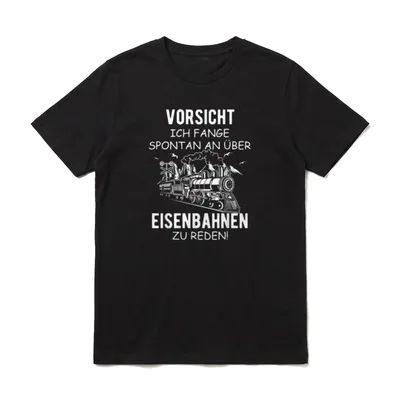Eisenbahner Lokomotiven Züge Modellbahn T-Shirt – Klassisches T-Shirt in Schwarz