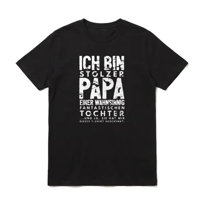 Papa Lustig Papa Geburtstag T-Shirt – Klassisches T-Shirt in Schwarz